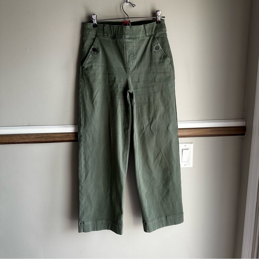 SPANX Stretch Twill Cropped Wide Leg Pant - Picture 3 of 8